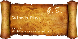 Galanda Dina névjegykártya